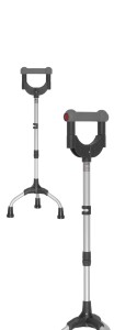 Tripod with closer cane and soft handle