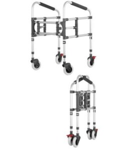Movable walker for getting up with 4 wheels