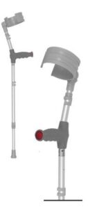 crutch with double height adjustment