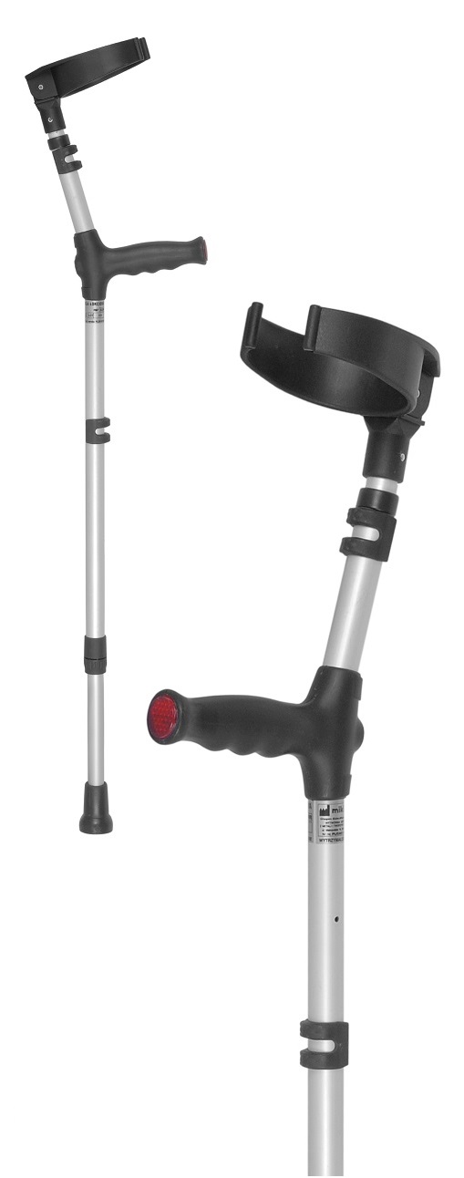 crutch with double height adjustment